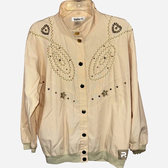 Vintage Rafael Western Star Appliqué Jacket Sz S Boho Rodeo Cowgirl Core Shacket - Picture 3 of 11